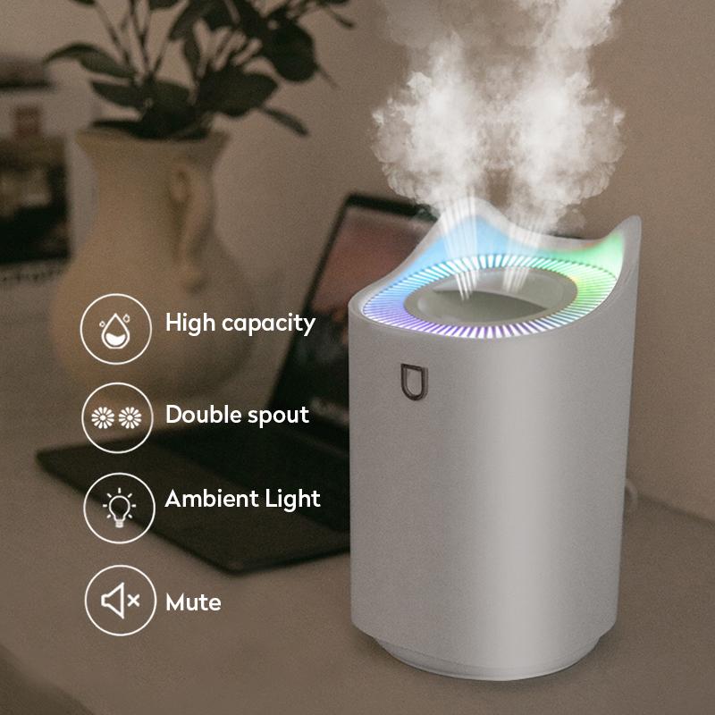 3L Máy Tạo Độ Ẩm Không Khí Tinh Dầu Hương Thơm Khuếch Tán Đôi Đầu Phun Bằng Coloful LED Siêu Âm Ẩm Khuếch Tán Hương Thơm