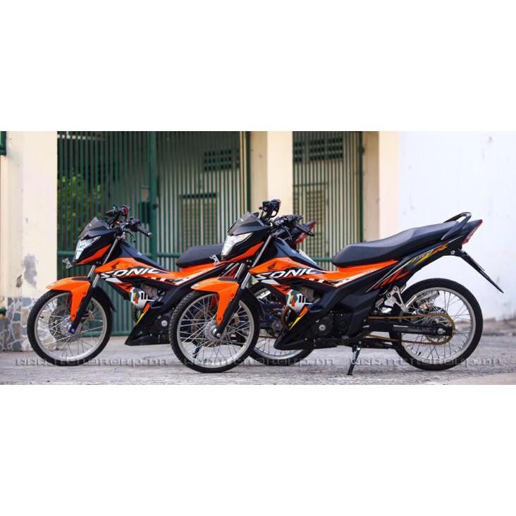 Tem dành cho xe Sonic Rời cam đen in mực cao cấp