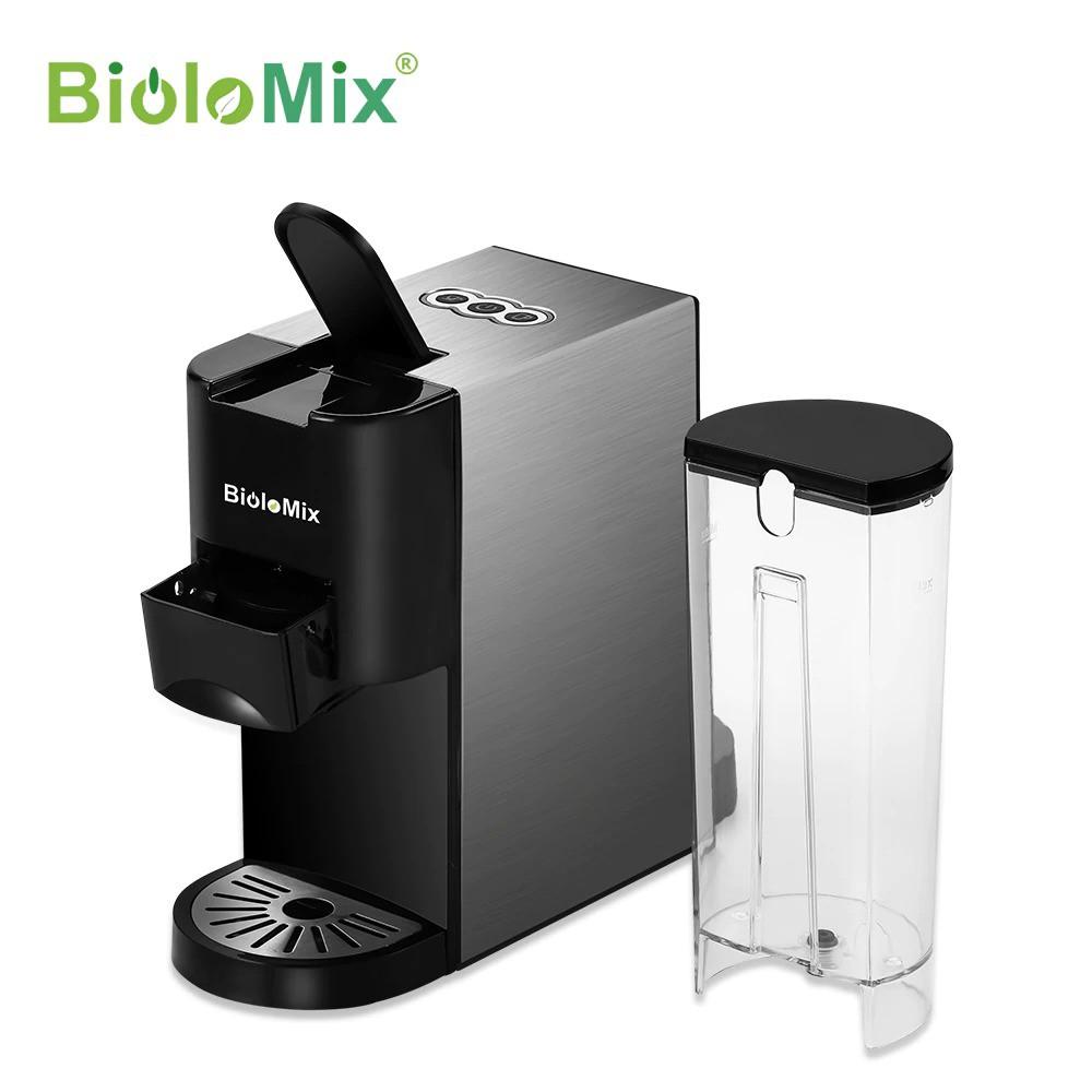 BioloMix Máy pha cafe Espresso 3 trong 1 19Bar 1450W Máy pha cafe viên nén phù hợp với Nespresso Dolce Gusto và Bột cafe