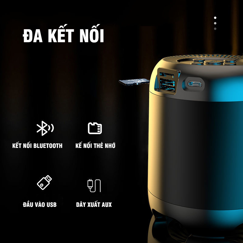 Loa Bluetooth Mini Gọn Nhẹ Công Suất Lớn Sạc Pin USB Tiện Lợi