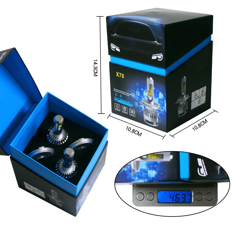 Phong cách mới nhất của đèn pha led ô tô đời mới tích hợp đèn pha H4 chiếu xa đèn pha siêu sáng Đèn pha xe máy X70 chiếu sáng xa gần