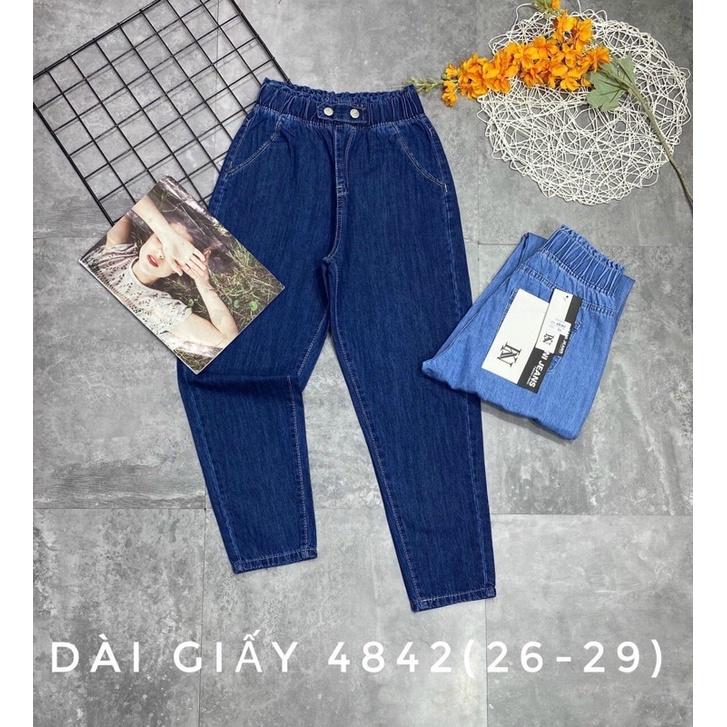 Quần jeans bò giấy thoáng mát dễ chịu dáng baggy có size đại