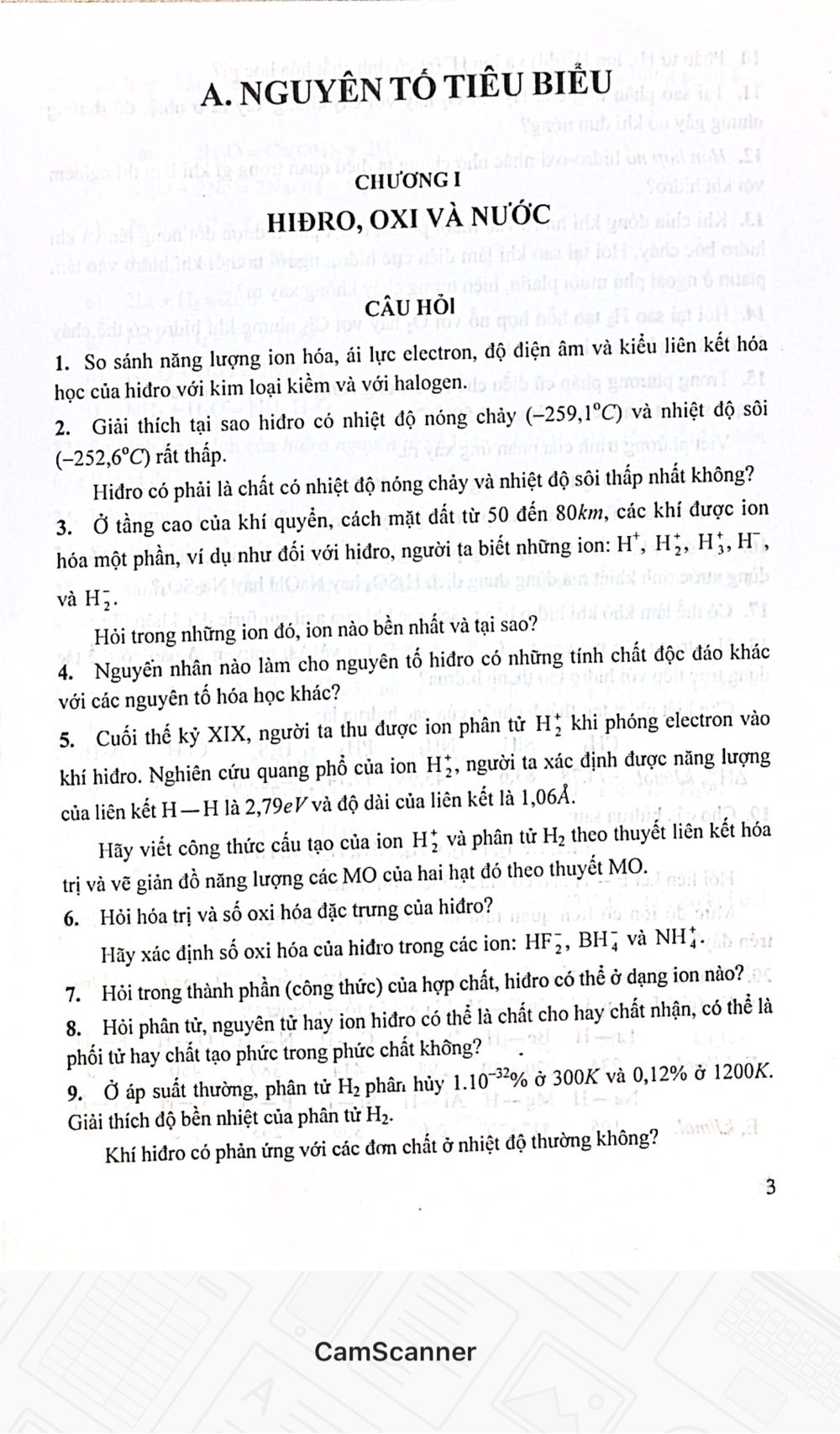 Bài Tập Hóa Học Vô Cơ Quyển 3- Hòa học các nguyên tố-  TB năm 2020