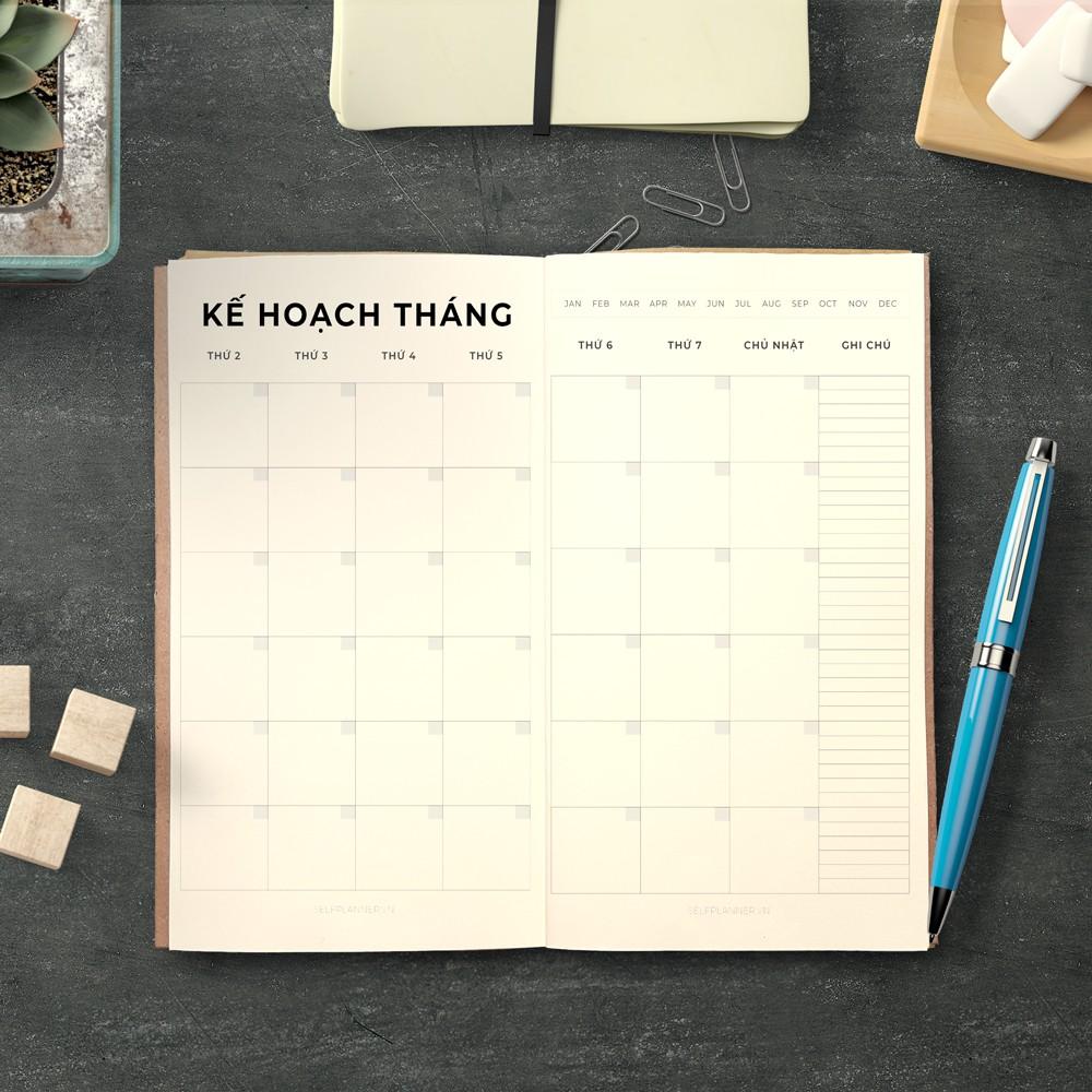 Sổ tay lập kế hoạch bullet journal - trang mục lục, monthly log, weeklylog và chấm bi