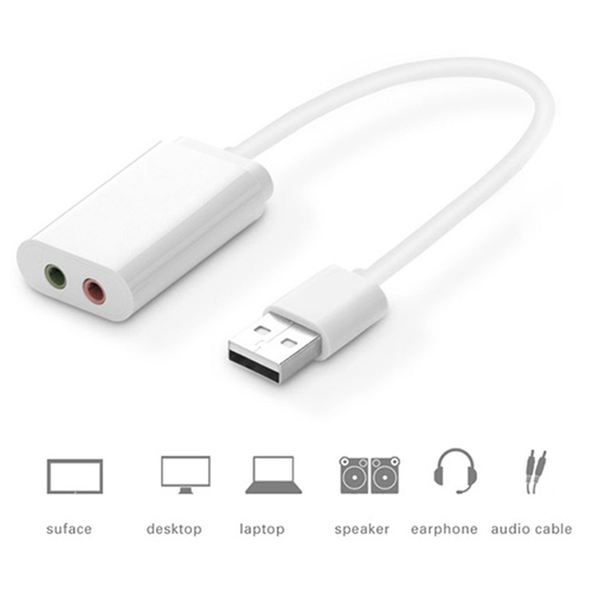 Dây USB 2.0 mở rộng sang đồng thời 2 cổng 3.5mm cho tai nghe + mic, không cần driver UGREEN US205  30143 - Hàng Chính Hãng