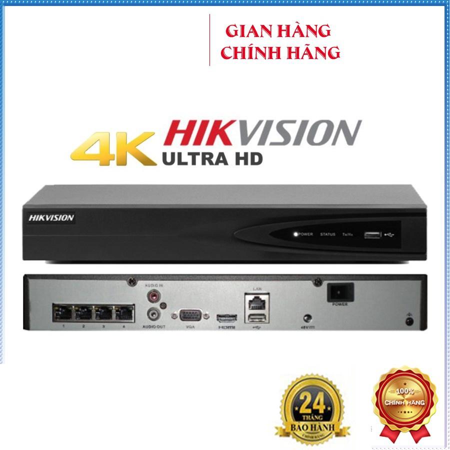 Đầu ghi hình IP NVR 4K dòng 76xx 4/8/16/32 kênh DS-7604NI-K1, DS-7608NI-K1, DS-7616NI-K1, DS-7632NI-K2 chuấn nén H.265+ - Hàng Chính Hãng