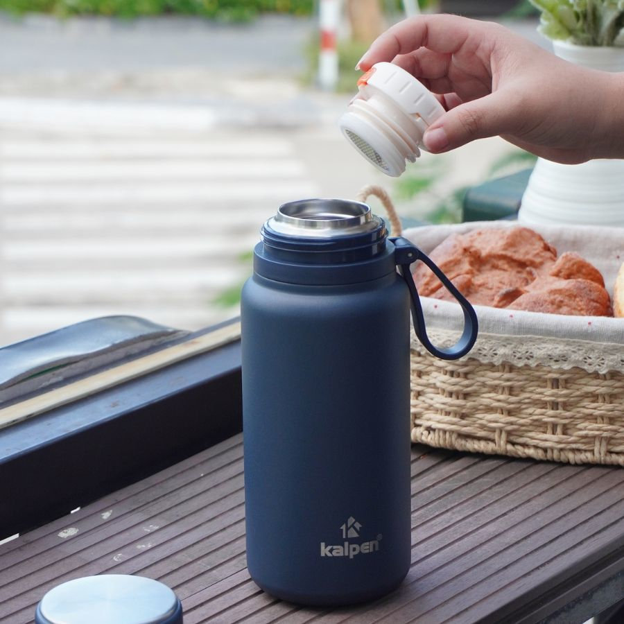 Bình giữ nhiệt inox 316 Kalpen DA06 dung tích 850ml có dây xách