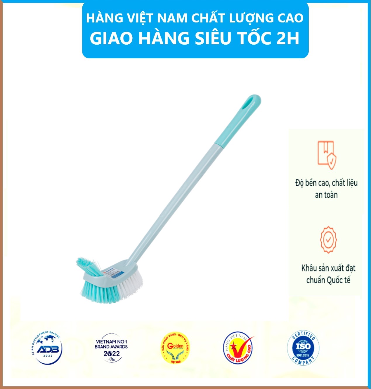 Chổi Cọ Vệ Sinh 2 Đầu Đa Năng Chuẩn Nhật - Hàng Việt Nam
