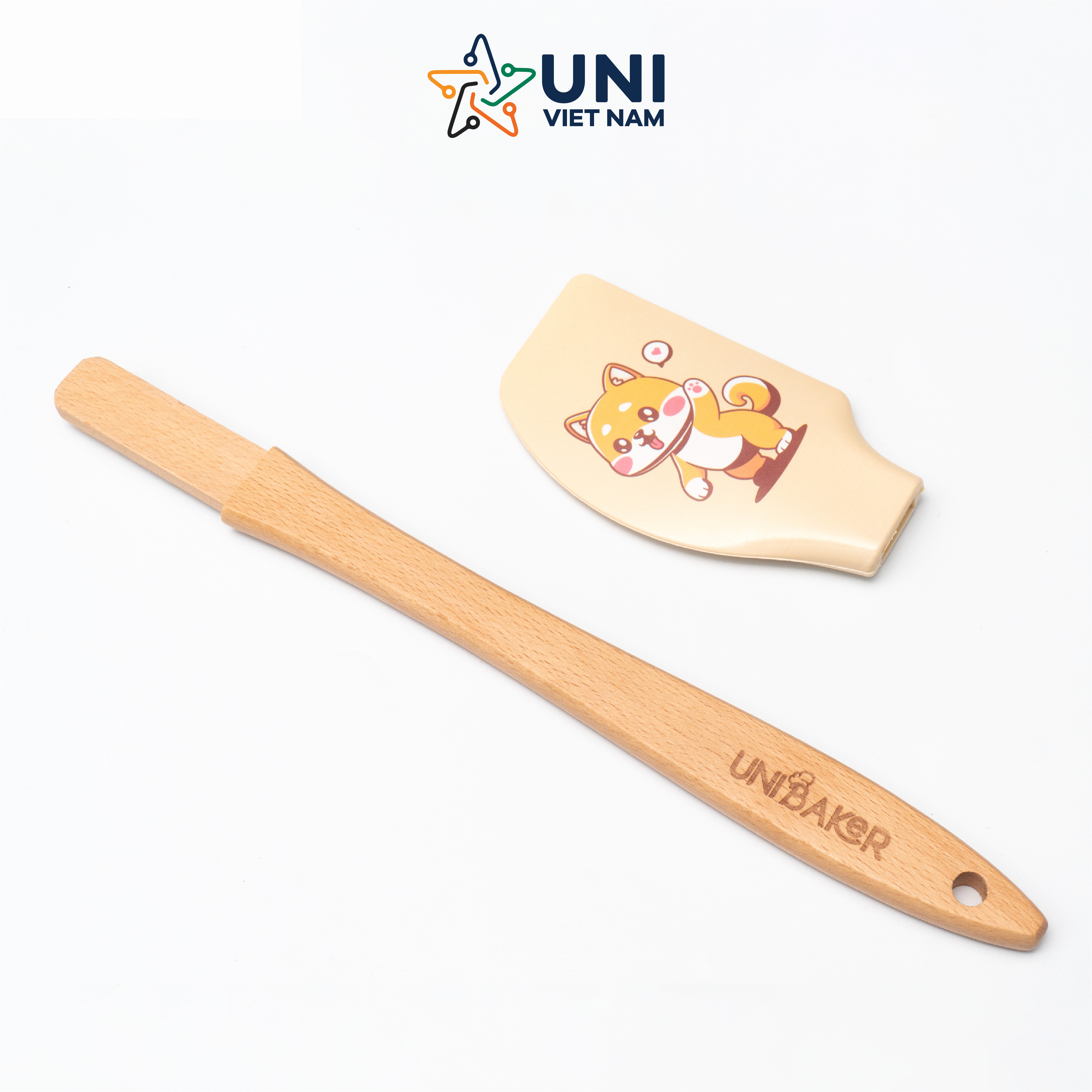 Combo Khay 3 sóng Unibaker & Phới vét kem Unibaker