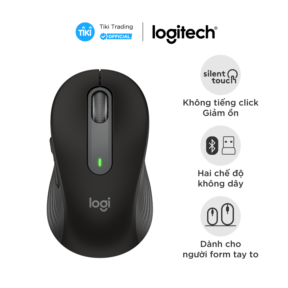 Chuột không dây Bluetooth Logitech Signature M650 L - Hàng Chính Hãng