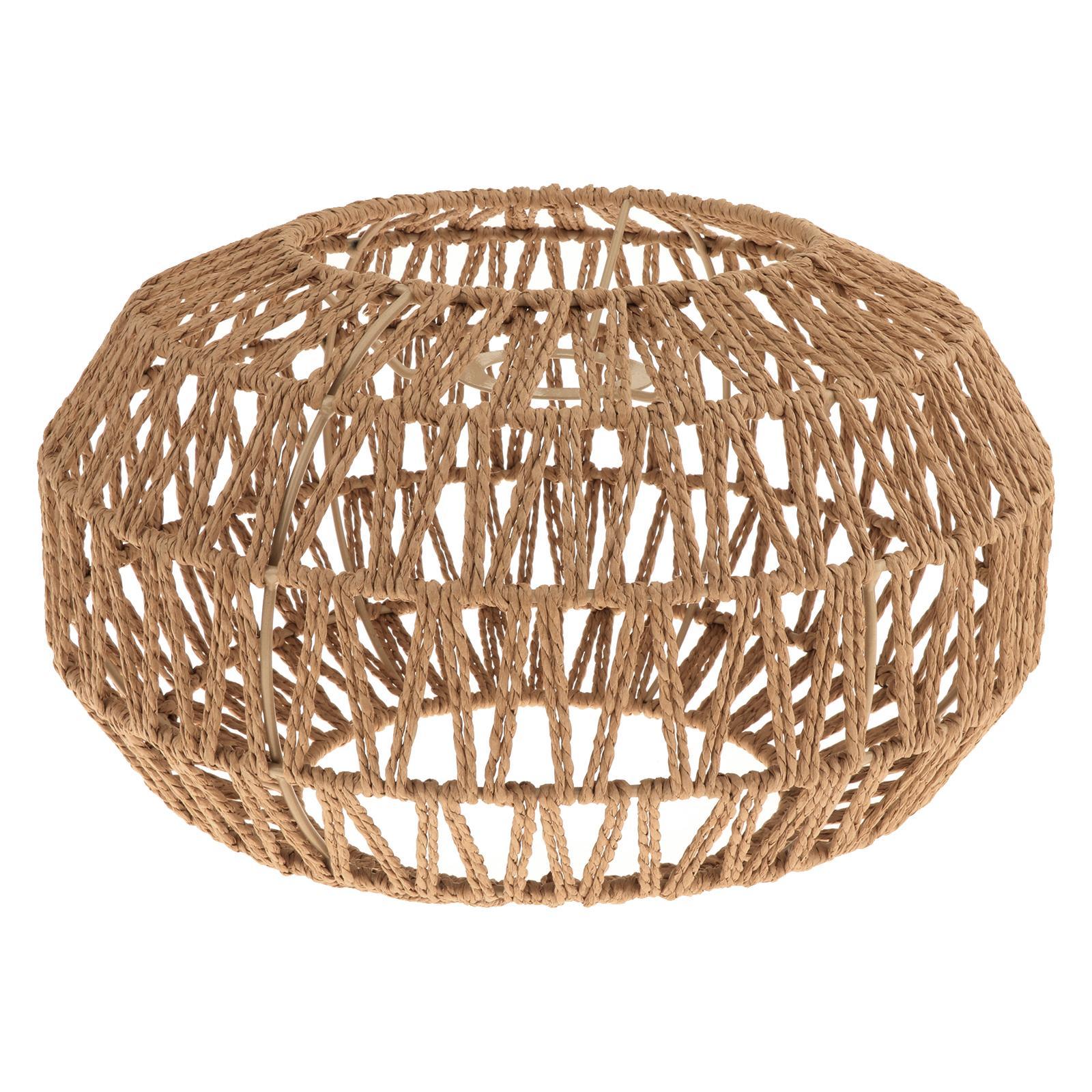 Woven Pendant Lamp Shade Chandelier Light Fixture for Kitchen Cafe Teahouse