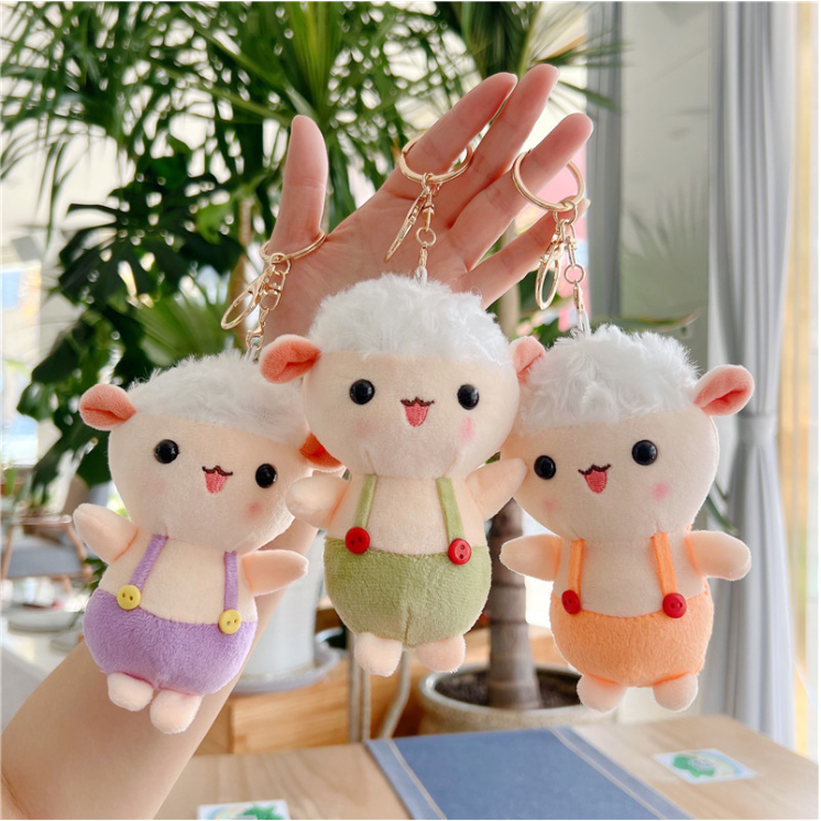 Móc khóa bông Cún Cừu Vịt dễ thương treo cài túi balo xinh giá rẻ làm quà tặng cute ý nghĩa