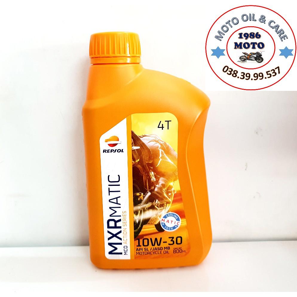 Dầu nhớt xe tay ga cao cấp Repsol MXR Matic 800ML. Made in Indonesia