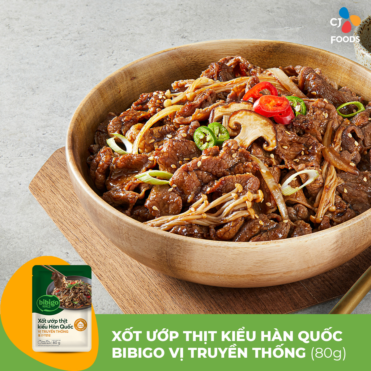 Xốt Ướp Thịt Bulgogi – Vị Ớt Cay Bibigo 80g