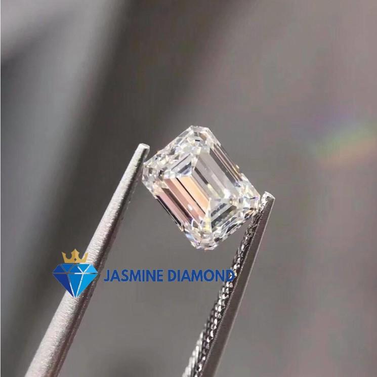 Kim cương nhân tạo Mỹ Moissanite giác cắt Emerald