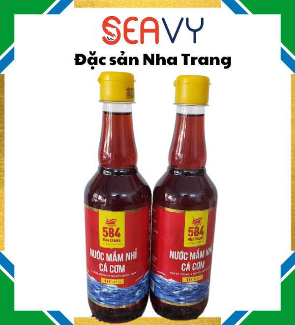 Đặc Sản Nha Trang- Nước Mắm Nhỉ Cá Cơm 584 Loại 40 Độ Đạm 6 chai/thùng, Seavy 500ml/chai