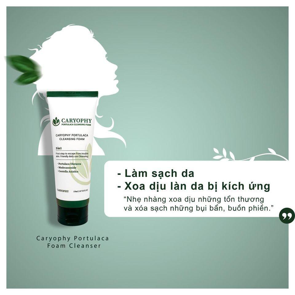Bộ 3 SP làm dịu da mụn và tẩy da chết dịu nhẹ Caryophy