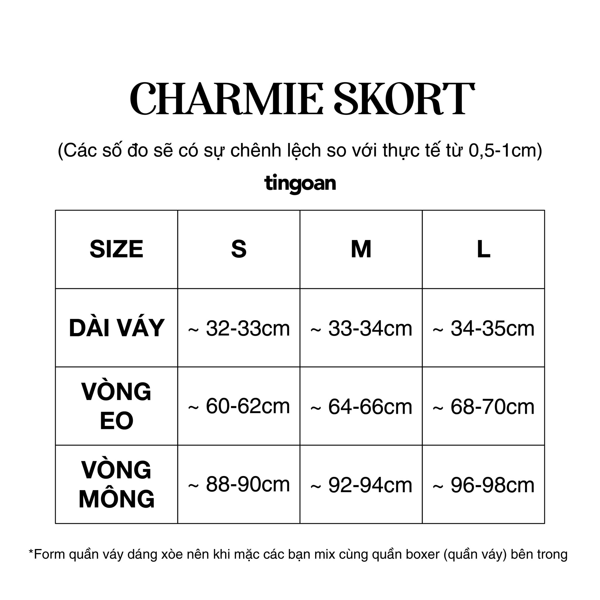Quần váy tafta cạp cao xoè 2 tầng trắng tingoan CHARMIE SKORT/WH