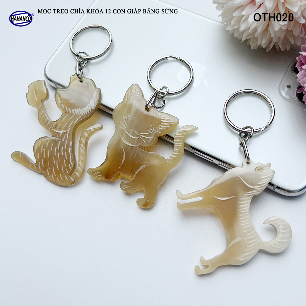 Móc treo chìa khóa 12 con giáp bằng sừng (OTH020) Độc Lạ - Đẹp mắt