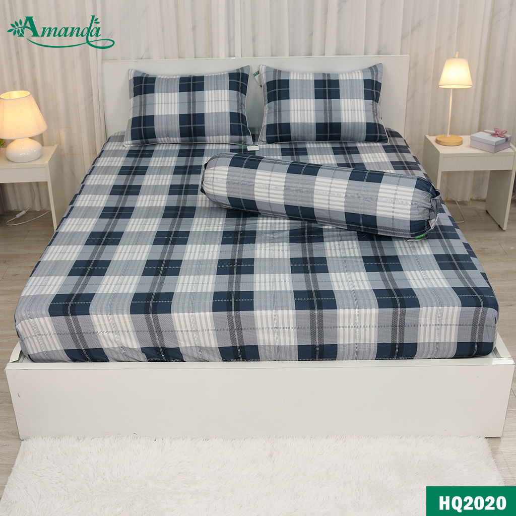 Vỏ gối nằm Amanda HQ2020, 100% cotton lụa satin Hàn Quốc bề mặt mềm mịn tạo nên độ êm ái cho người dùng