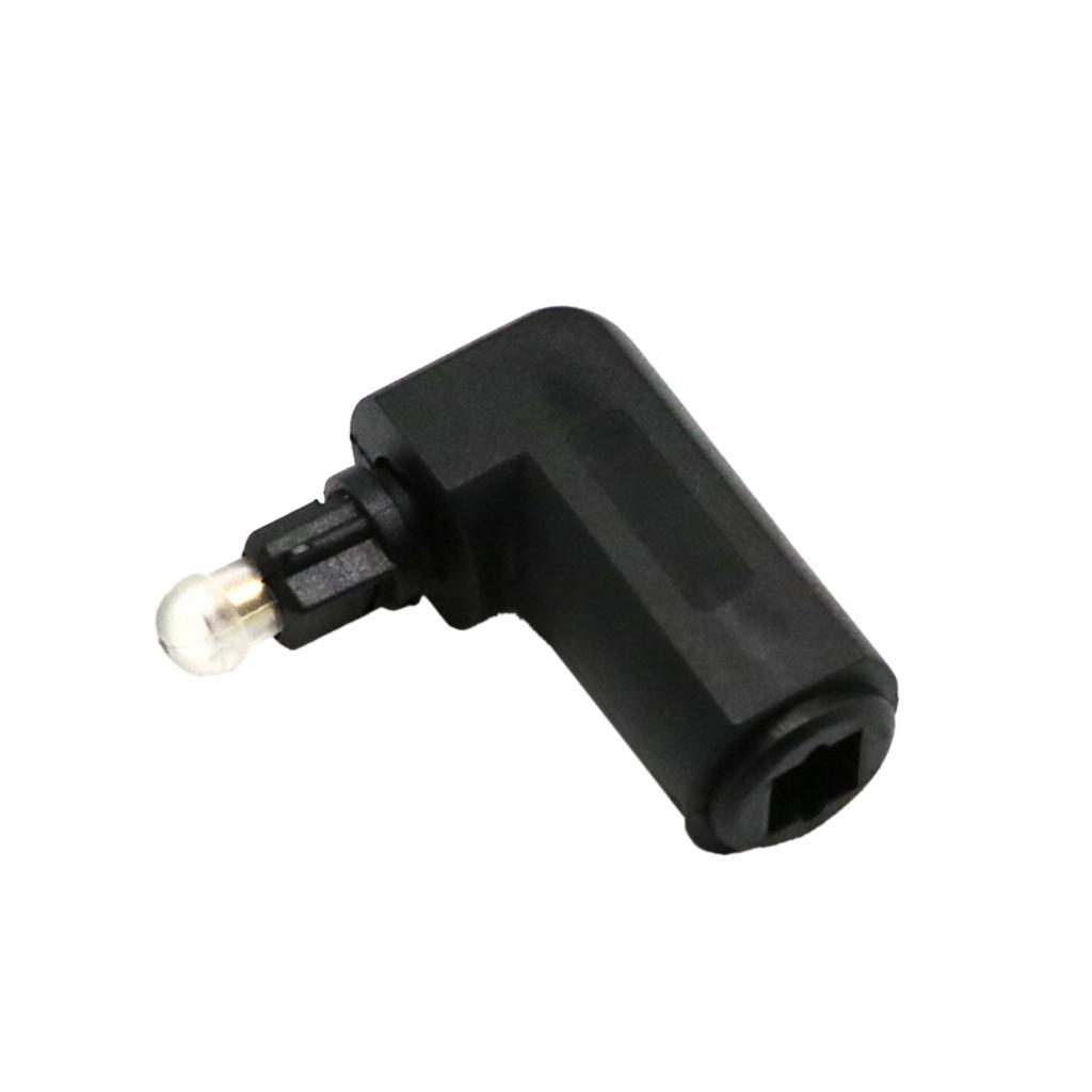 2 Pieces Toslink DIGITAL Optical AUDIO Cable COUPLER Right Angle Male/Female Adapter