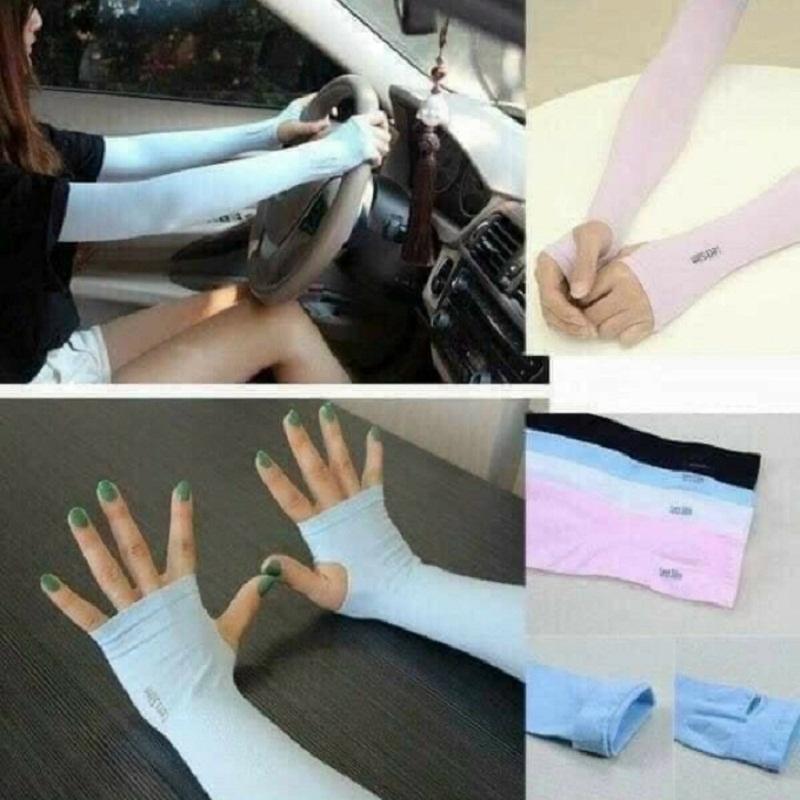 Găng Tay Chống Nắng Xỏ Ngón Kiểu Hàn Quốc Let's Slim Chất Liệu Cotton Co Giãn Dày Dặn Ngăn Tia UV, Nhiều Màu