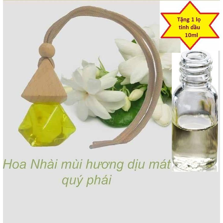 Tinh dầu treo xe, treo phòng Hương Nhài tặng 1 lọ tinh dầu 10ml