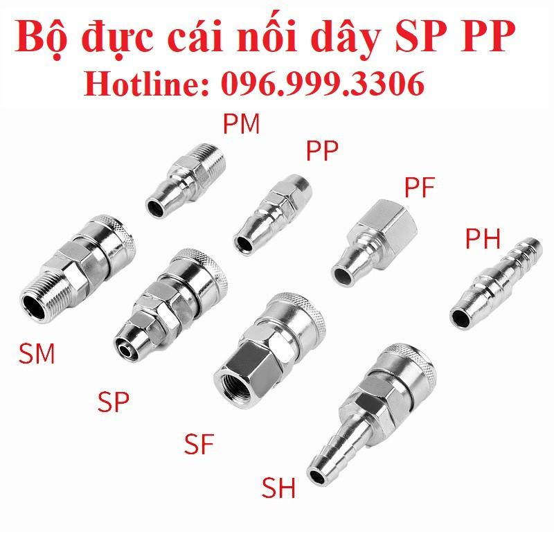 Bộ khớp nối đực cái cắm dây SP-PP khí nén chịu được áp suất cao, đầy đủ kích cỡ