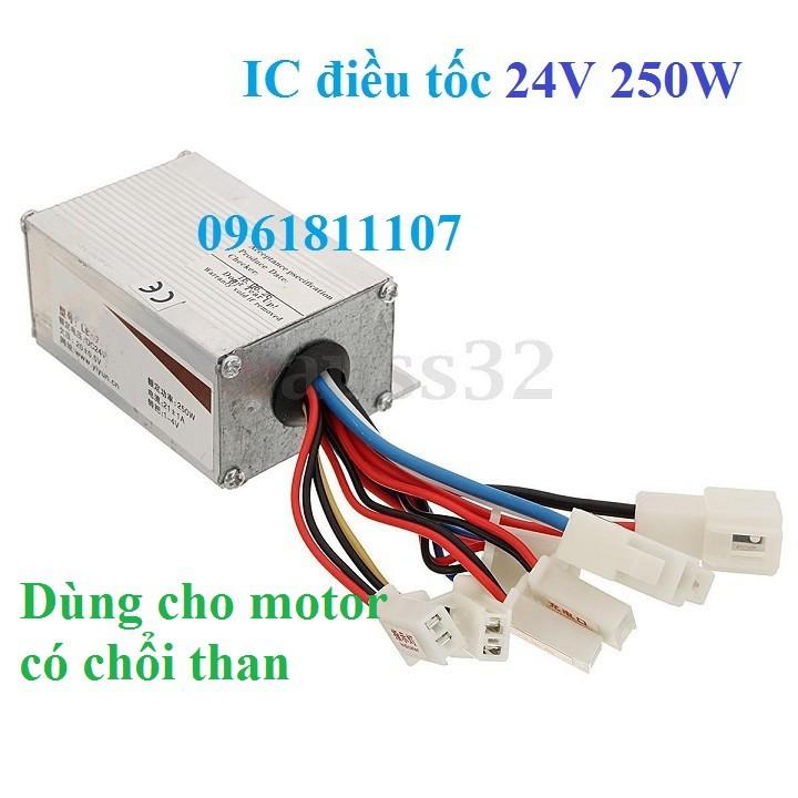 Combo chế xe điện động cơ 24v 250w giảm tốc tay ga