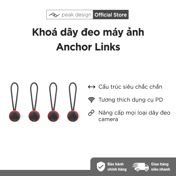 Khóa Dây Đeo Máy Ảnh Peak Design Anchor Links - Hàng chính hãng