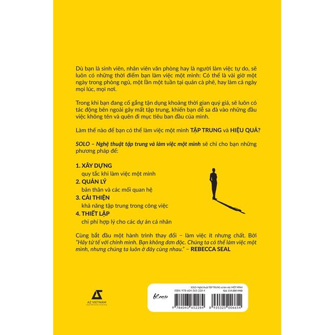 Sách SOLO Nghệ Thuật Tập Trung Và Làm Việc Một Mình - Skybooks - BẢN QUYỀN