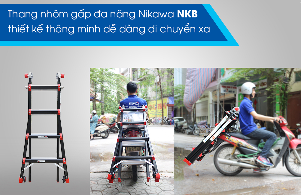 Thang nhôm gấp đa năng Nikawa NKB-47 Nhật Bản