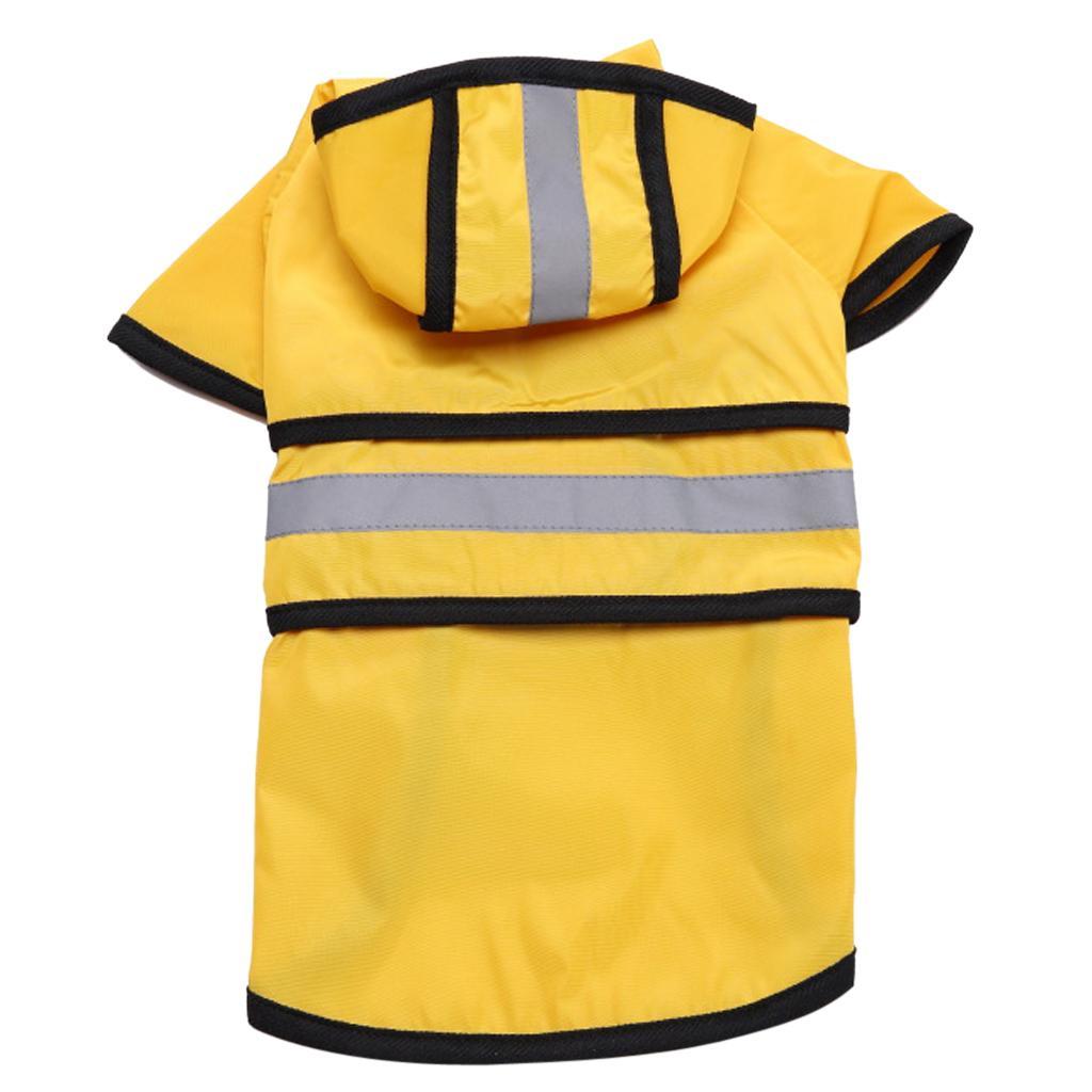 Dog Raincoat Raincoat Reflective Rain Rainwear Safety for Small Dog Yellow S