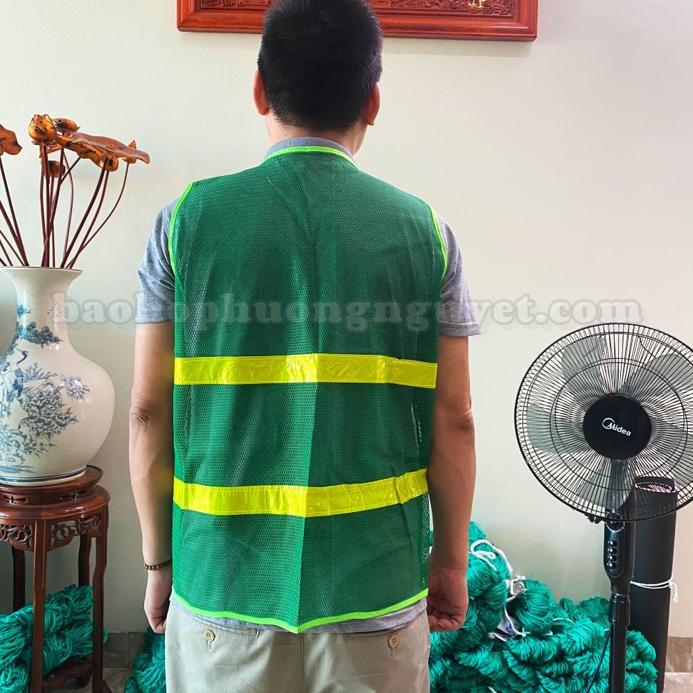 Áo phản quang lưới màu xanh môi trường