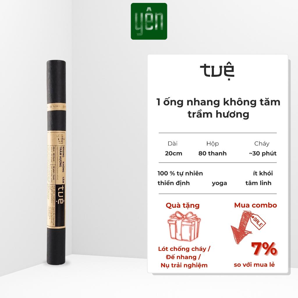Nhang Trầm Hương Không Tăm Yên Thảo Mộc Loại Tuệ Sạch Tự Nhiên Ít Khói An Toàn Dùng Thiền Thư Giãn