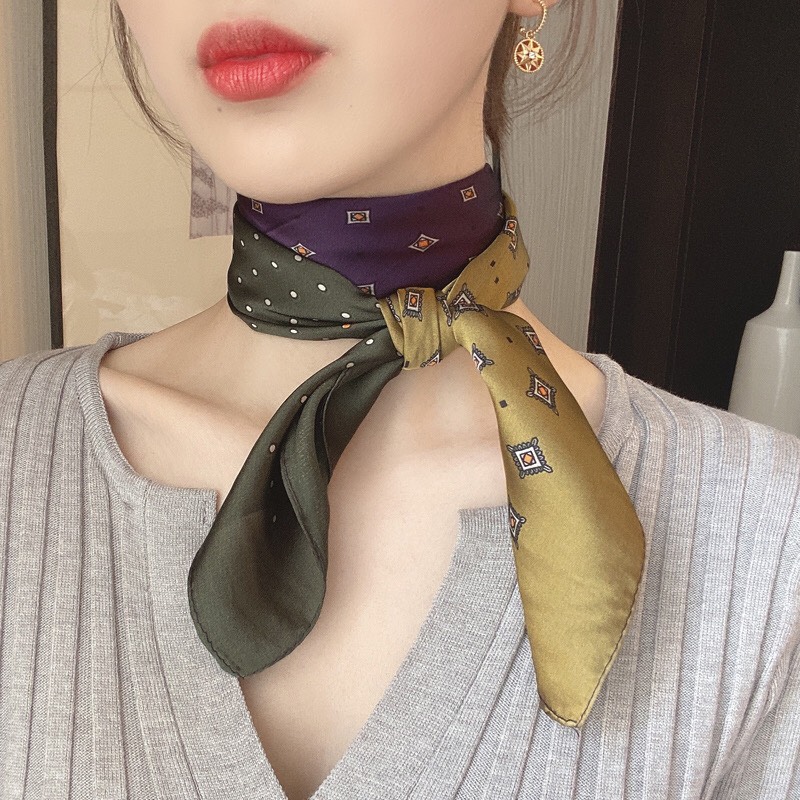 Khăn lụa vuông size 70*70cm - Mã 7061
