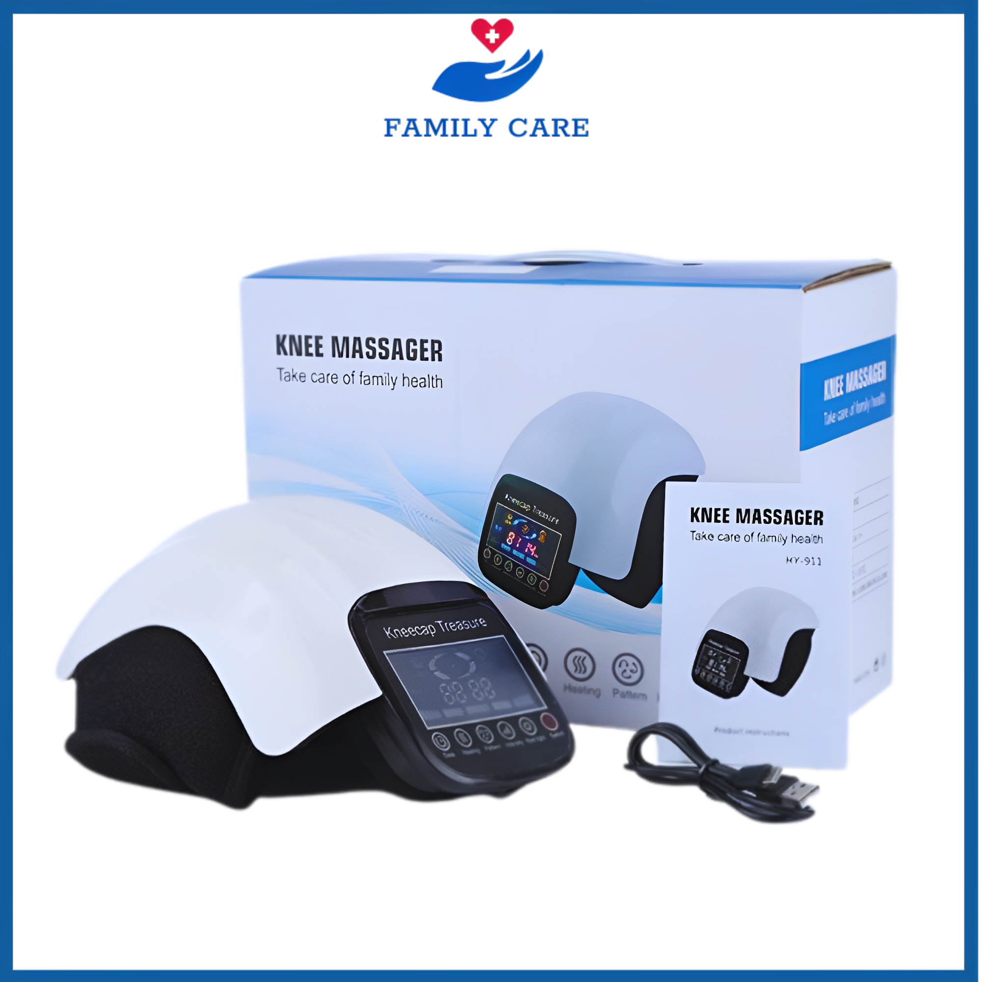 Máy massage đầu gối hồng ngoại, thiết bị massage đầu gối cao cấp,máy massage đầu gối không dây hỗ trợ giảm đau khớp gối, khuỷu tay và bả vai bằng công nghệ rung massage bóp khí kết hợp nhiệt độ