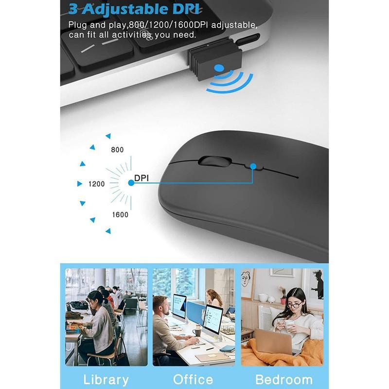 Chuột ko dây cổng USB và Type-C cho laptop và laptop táo