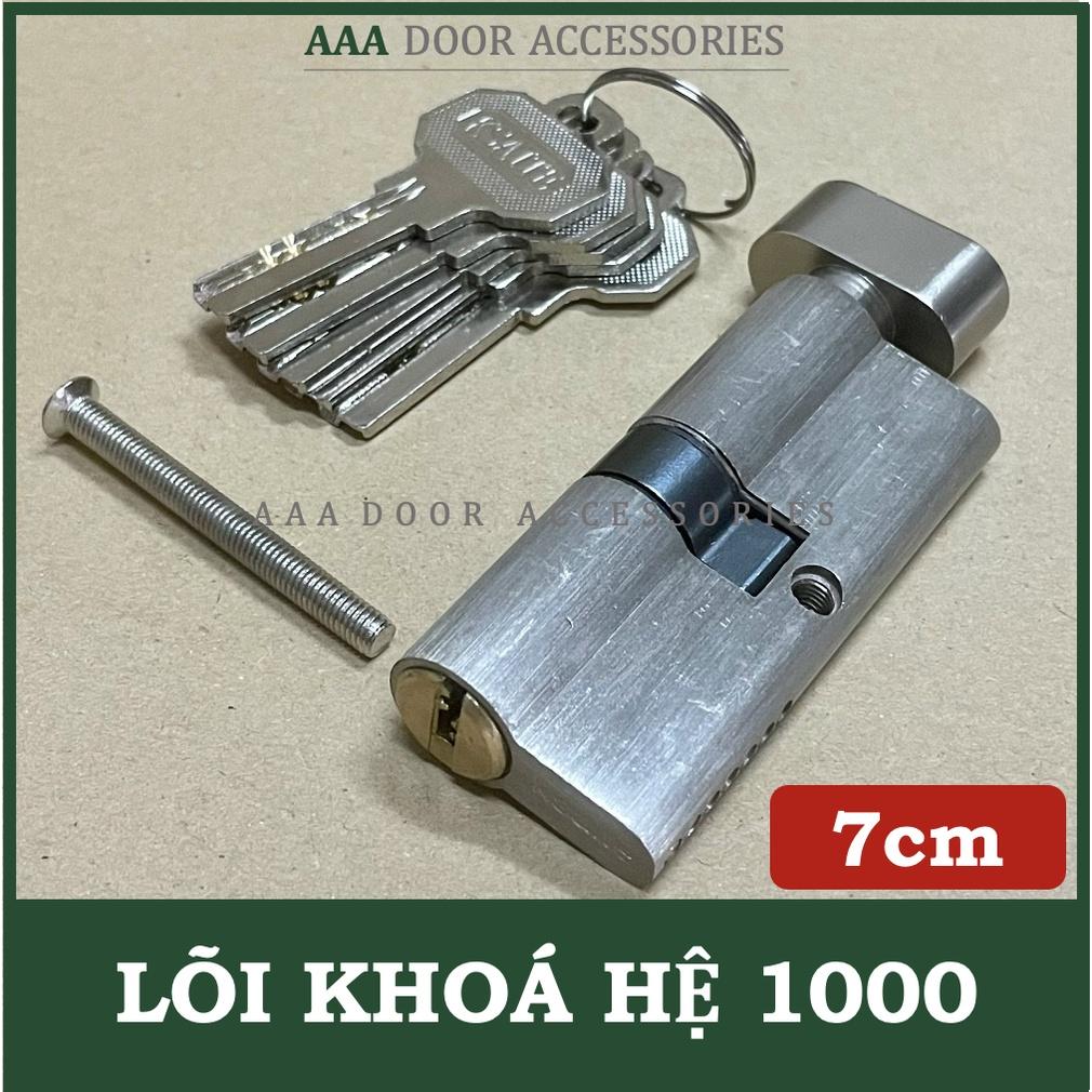 Lõi ruột khoá cửa đi hệ 1000 (Tim khoá hệ 1000) 7F (2 Bên chìa - Bên vặn bên chìa)