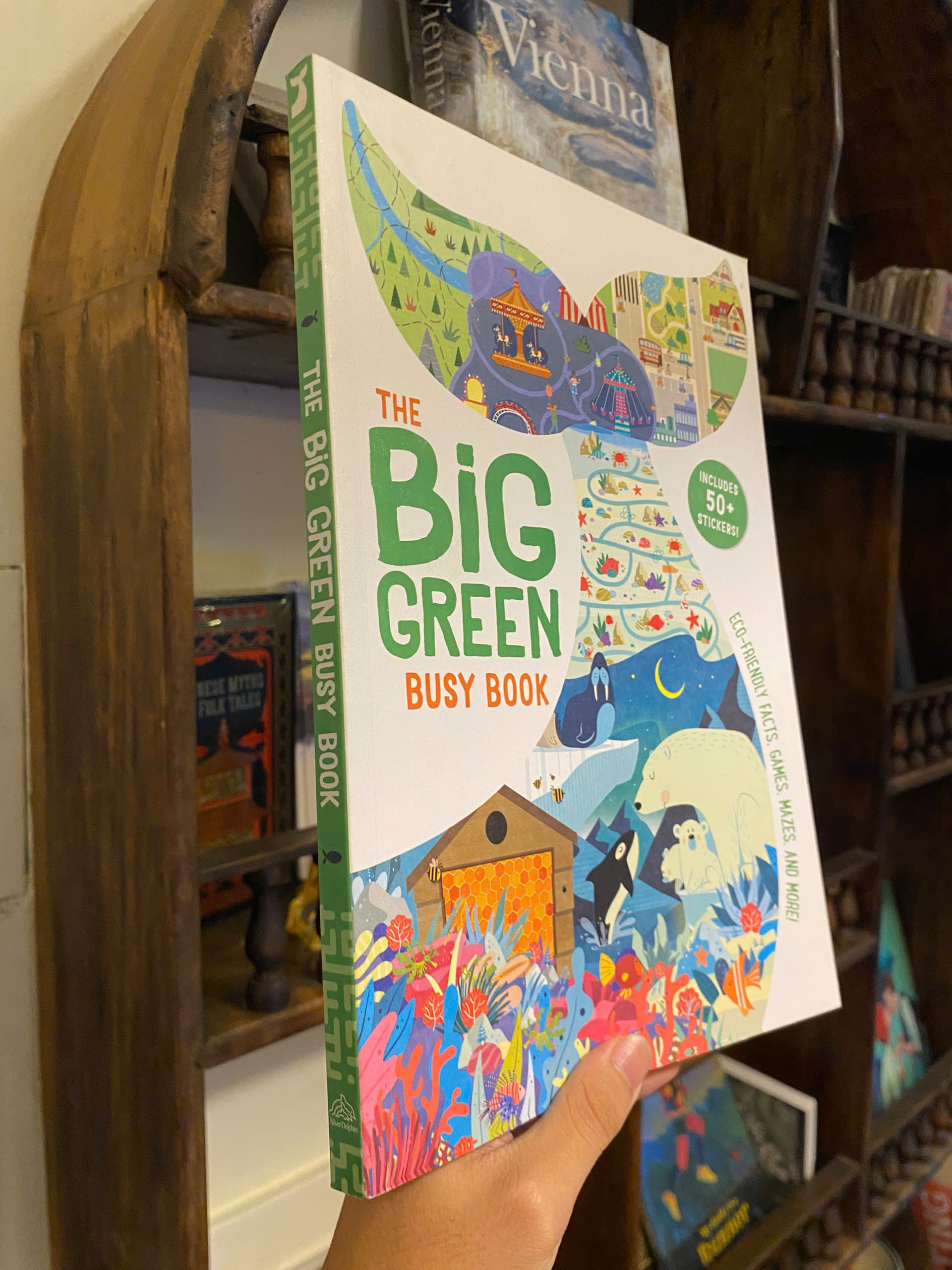 Sách - Big Green Busy Book by Damara Strong | Learn Simple Ways - Children's Activity Sticker Book