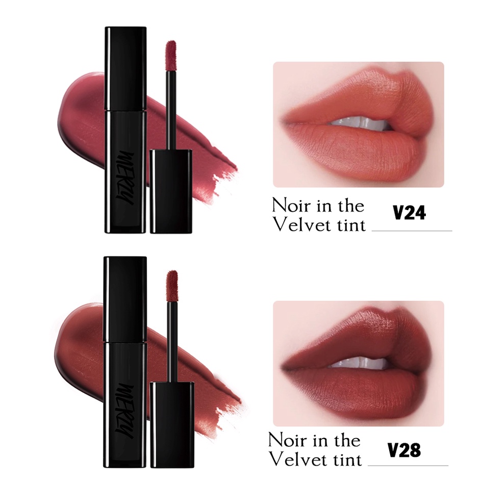 Combo Son Kem Lì Merzy Noir Velvet Tint 4g + Son Thỏi Lì Merzy Noir Lipstick 3.3g