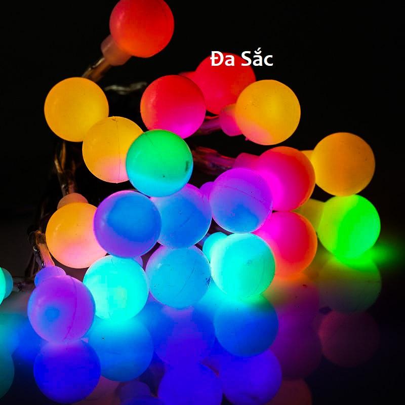 Dây Đèn Led Cherry Ball Bóng Tròn Màu Vàng Nắng Trang Trí Noel, Giáng Sinh, Lễ Tết