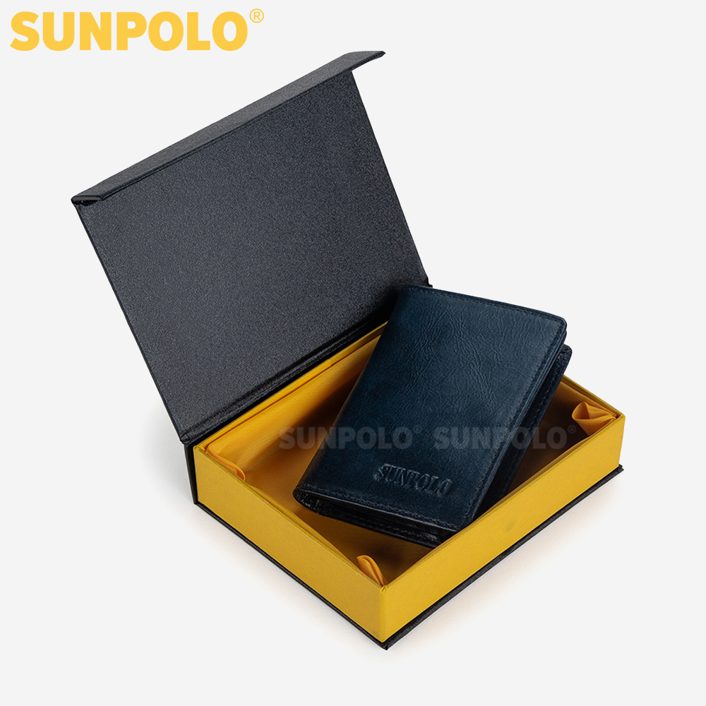 Ví Da Nam, Ví Đựng Thẻ Nam Da Bò SUNPOLO WSCA52
