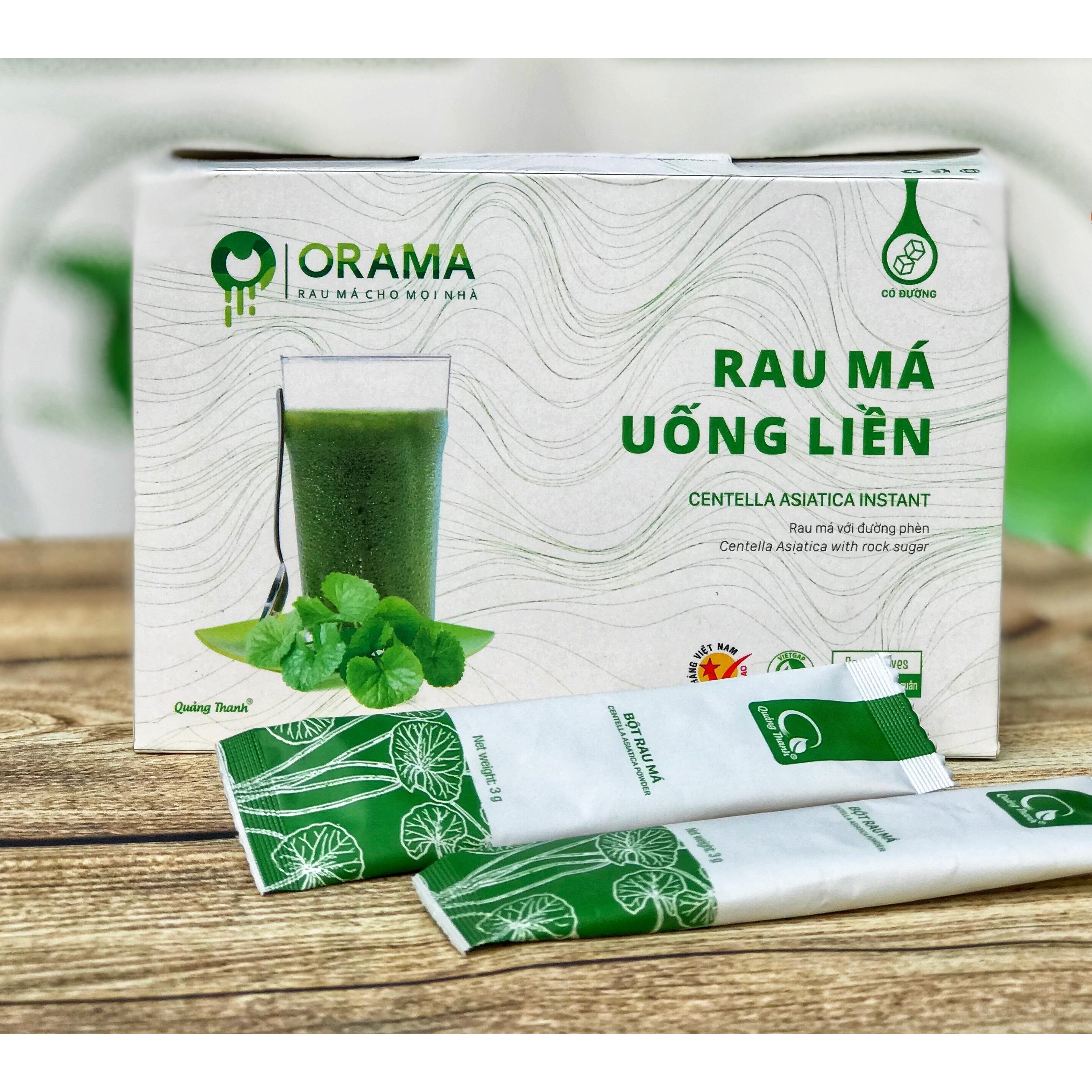 ORAMA - Rau Má uống liền Quảng Thanh, thức uống tốt cho sức khỏe, tiện dụng và đảm bảo an toàn