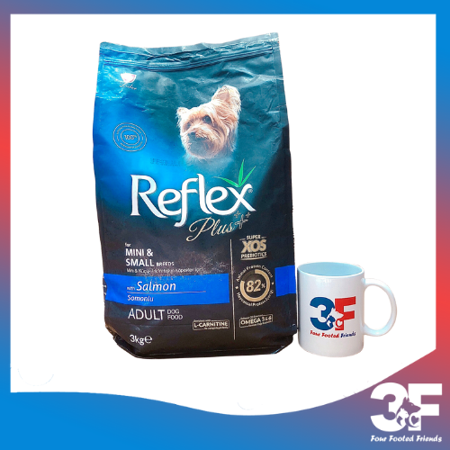 Thức ăn hạt chó Reflex Plus Mini &amp;amp; Breeds Vị Cá Hồi Cho Chó Con Và Chó Nhỏ Bao 3KG - Bao Bì Chính Hãng