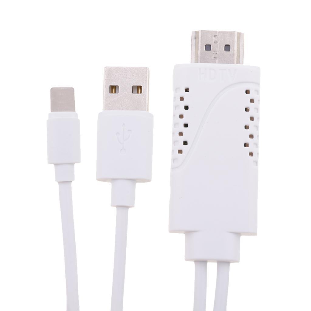 HDMI TV USB Cable Video Adapter Dongle Wire For iPhone 5 6 7 8 Plus X