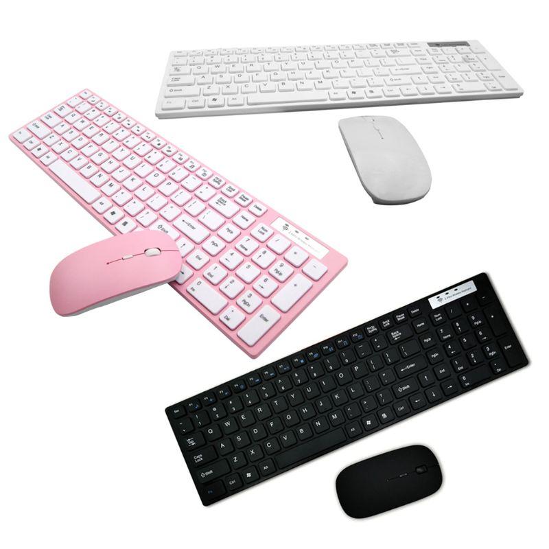 Đa Năng Silicon Siêu Mỏng 2.4G Không Dây Bàn Phím Và Chuột Cho Laptop Máy Tính