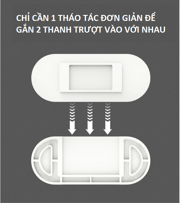 Bộ dụng cụ treo ổ cắm điện trượt siêu tiện dụng an toàn cho bé, giá đỡ các vật dụng gia đình