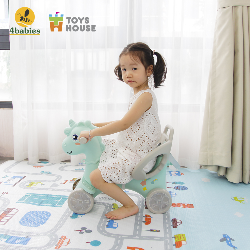 Ngựa bập bênh đa năng kiêm xe chòi chân và xe đẩy cho bé Toys House WM19033, hàng chính hãng cho bé