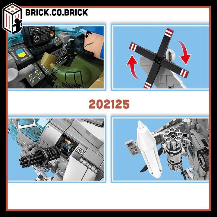 Xếp hình Military Army Z-20 Attack Helicopter China Direct -20 Naval Armed Trung Quốc 202125